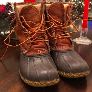 LL Bean Bean Boots 8-8.5-9 shearling lined
